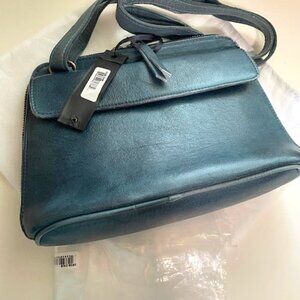 Latico Leathers Luna Crossbody Color Denim Blue Like NEW